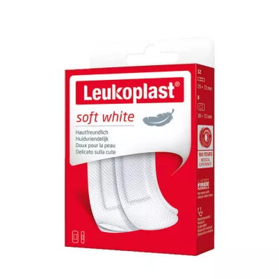 LEUKOPLAST mjukvit str.19x72mm 12st/38x72mm 8st, 20st