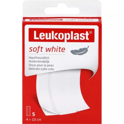 LEUKOPLAST mjukt vitt gips 4x10 cm, 5 st