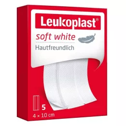 LEUKOPLAST mjukt vitt gips 4x10 cm, 5 st