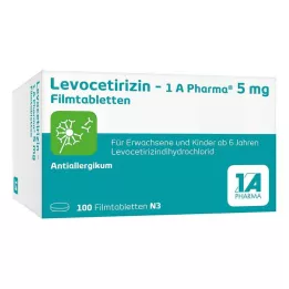 LEVOCETIRIZIN-1A Pharma 5 mg filmdragerade tabletter, 100 kapslar