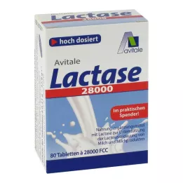 LACTASE 28 000 FCC Tabletter i dispenser, 80 st