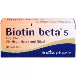 BIOTIN BETA 5 tabletter, 30 st