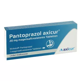 PANTOPRAZOL axicur 20 mg enterotabletter, 7 st