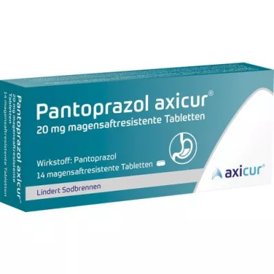 PANTOPRAZOL axicur 20 mg enterotabletter, 14 st