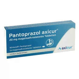 PANTOPRAZOL axicur 20 mg enterotabletter, 14 st