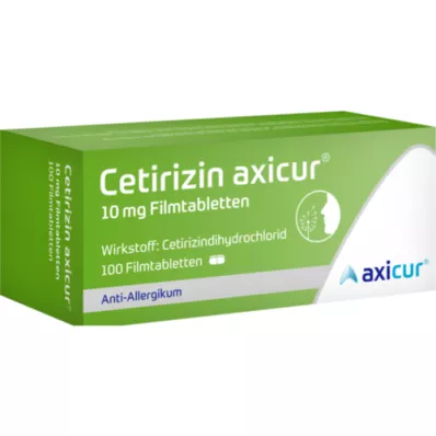 CETIRIZIN axicur 10 mg filmdragerade tabletter, 100 st