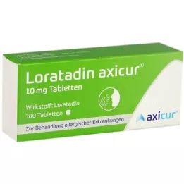 LORATADIN axicur 10 mg tabletter, 100 st