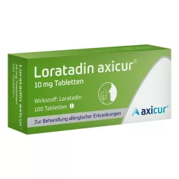 Loratadine axicur 10 mg tabletter, 100 st