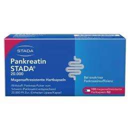 PANKREATIN STADA 20 000 enteriska hårda kapslar, 100 st