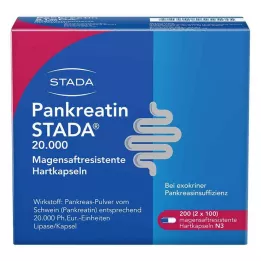 PANKREATIN STADA 20 000 enteriska hårda kapslar, 200 st