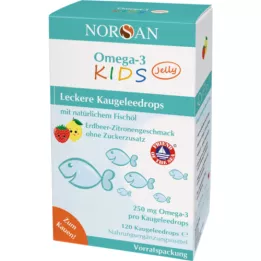 NORSAN Omega-3 Kids Jelly Dragees lagerförpackning, 120 st