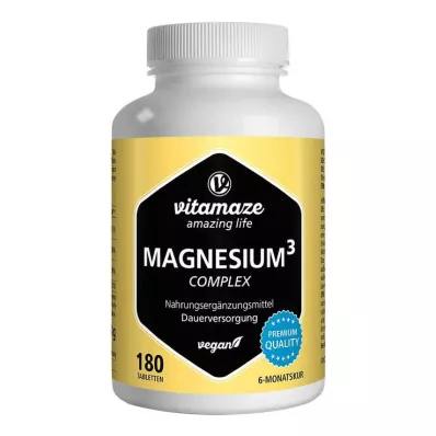 MAGNESIUM 350 mg komplex citrat/oxid/kol.vegan, 180 st