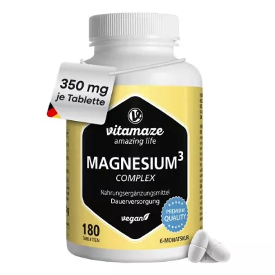 Magnesium 350 mg komplex citrat/oxid/karbonat veganska tabletter, 180 st Magnesium 350 mg komplex citrat/oxid/karbonat veganska tabletter, 180 st