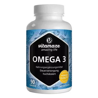 OMEGA-3 1000 mg EPA 400/DHA 300 högdoserade kapslar, 90 st