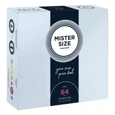 Mister storlek 64 kondomer (36 stycken) Mister storlek 64 kondomer (36 stycken)