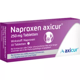 NAPROXEN axicur 250 mg tabletter, 10 st