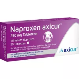 NAPROXEN axicur 250 mg tabletter, 20 st