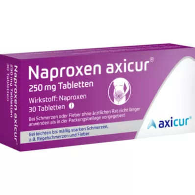 NAPROXEN axicur 250 mg tabletter, 30 st