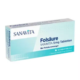 FOLSÄURE SANAVITA 5 mg tabletter, 50 st