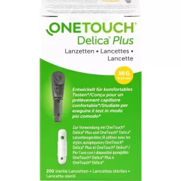ONE TOUCH Delica Plus nål-lansettar, 200 st