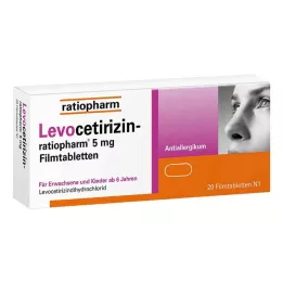 LEVOCETIRIZIN-ratiopharm 5 mg filmdragerade tabletter, 20 st