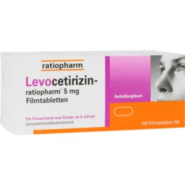 LEVOCETIRIZIN-ratiopharm 5 mg filmdragerade tabletter, 100 st