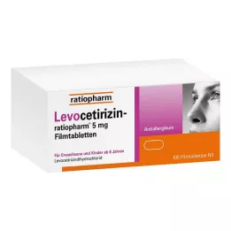 LEVOCETIRIZIN-ratiopharm 5 mg filmdragerade tabletter, 100 st