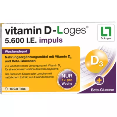 VITAMIN D-LOGES 5.600 I.E. impuls veckodepå KTA, 15 st