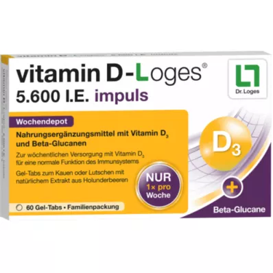 VITAMIN D-LOGES 5,600 I.E. impuls veckodepå KTA, 60 st