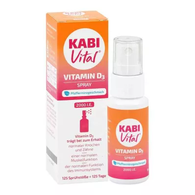 Kabivital 2 000 Dvs.D3 Spray Pepparmintsmak (25 ml) Kabivital 2 000 Dvs.D3 Spray Pepparmintsmak (25 ml)