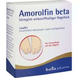 AMOROLFIN beta 50 mg/ml nagellack innehållande aktiv substans, 3 ml