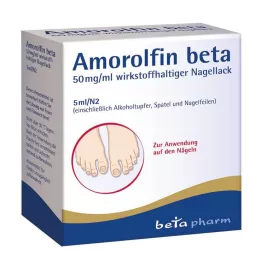 AMOROLFIN beta 50 mg/ml nagellack innehållande aktiv substans, 5 ml