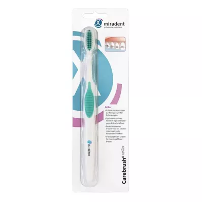 MIRADENT Carebrush ortho tandborste vit/grön, 1 st