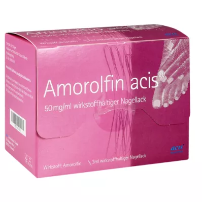 AMOROLFIN acis 50 mg/ml nagellack innehållande aktiv substans, 3 ml