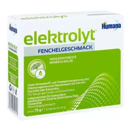 HUMANA Elektrolyt fänkålspulver hopfällbar låda, 75 g