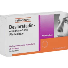 DESLORATADIN-ratiopharm 5 mg filmdragerade tabletter, 20 st