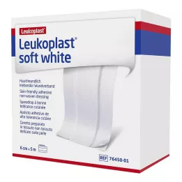 LEUKOPLAST mjuk vit gips 6 cm x5 m rulle, 1 st