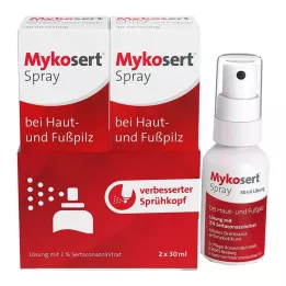 MYKOSERT Spray mot hud- och fotsvamp, 2X30 ml