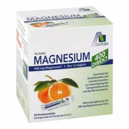 MAGNESIUM 400 direkta orangefärgade portionspinnar, 50X2,1 g