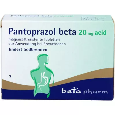 PANTOPRAZOL beta 20 mg syra enterotabletter, 7 st