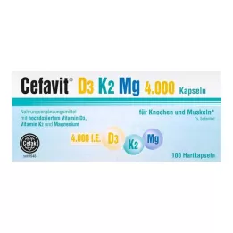 CEFAVIT D3 K2 Mg 4 000 I.U. hårda kapslar, 100 st