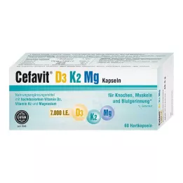 CEFAVIT D3 K2 Mg 7 000 I.U. hårda kapslar, 60 st