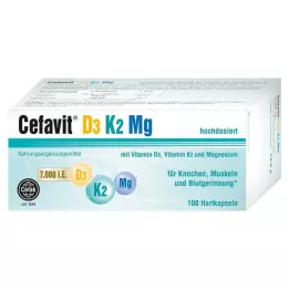 CEFAVIT D3 K2 Mg 7 000 I.U. hårda kapslar, 100 st