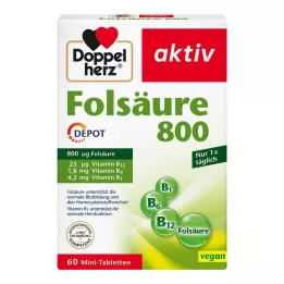 DOPPELHERZ Folsyra 800 depottabletter, 60 st