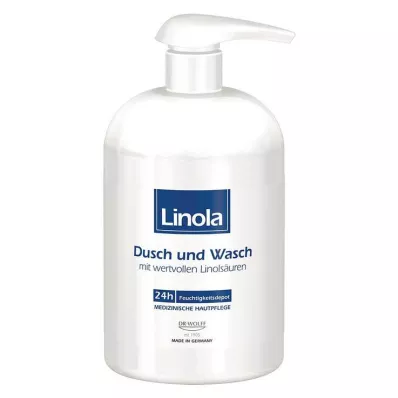 LINOLA Dusch och tvätt med dispenser, 500 ml