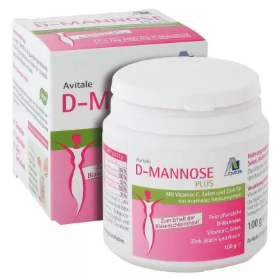 D-MANNOSE PLUS 2000 mg pulver med vitaminer och mineraler, 100 g