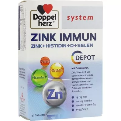 DOPPELHERZ Zink Immunförsvar Depot System Tabletter, 30 kapslar