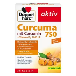 DOPPELHERZ Curcuma 750 kapslar, 30 kapslar