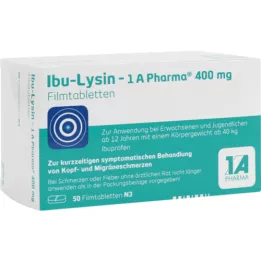 IBU-LYSIN 1A Pharma 400 mg Filmdragerade tabletter, 50 kapslar
