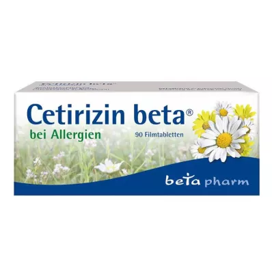 Cetirizine beta filmdragerade tabletter för allergier, 90 st Cetirizine beta filmdragerade tabletter för allergier, 90 st